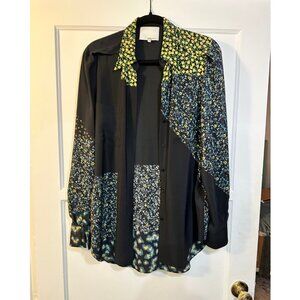 3.1 Phillip Lim Oversized Shirt - Black / Blue / Yellow / Floral - Size 4